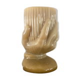 Hand vase in opaline