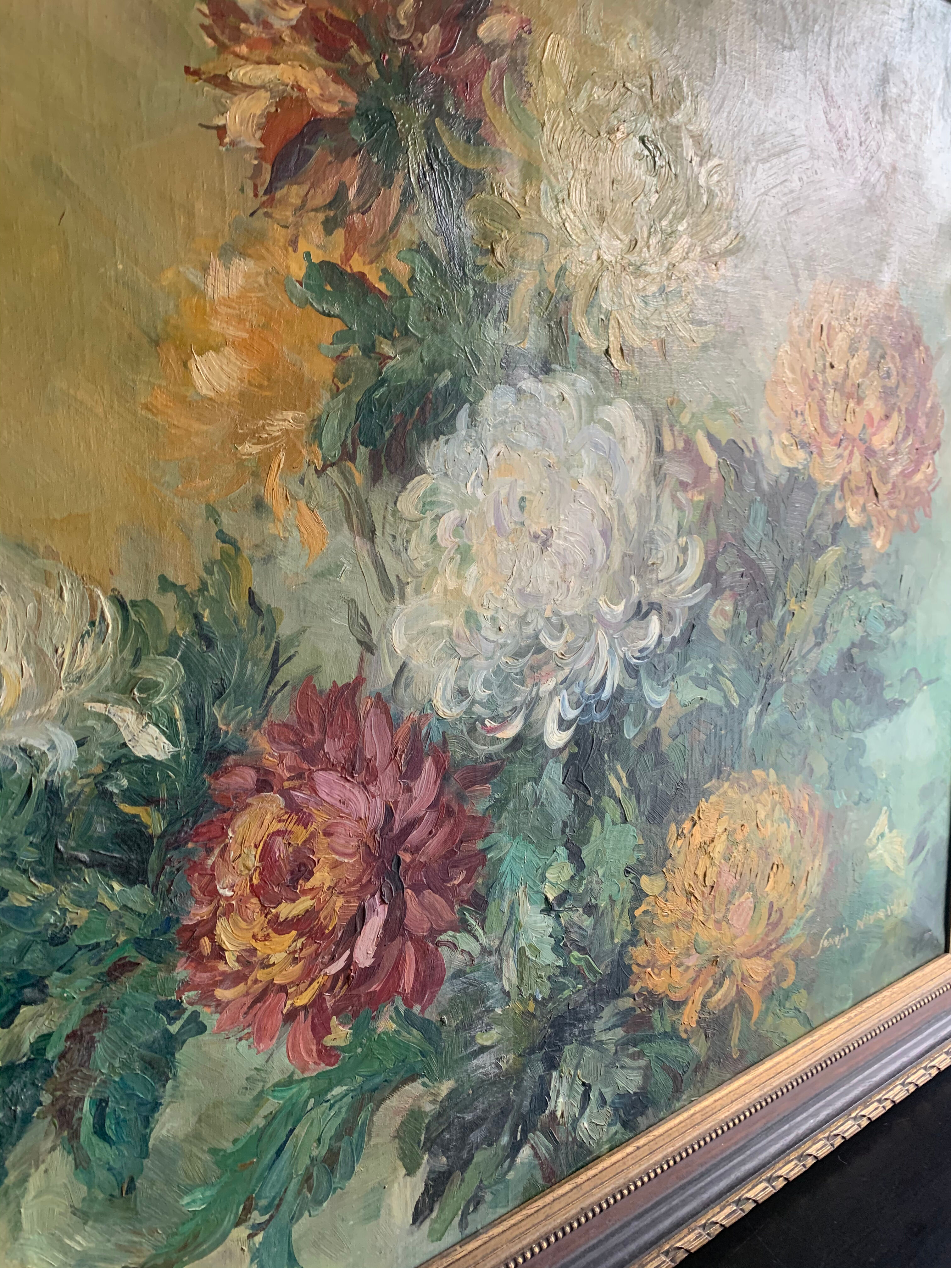 Oil Painting by S. Navratil, Germany, 1960s