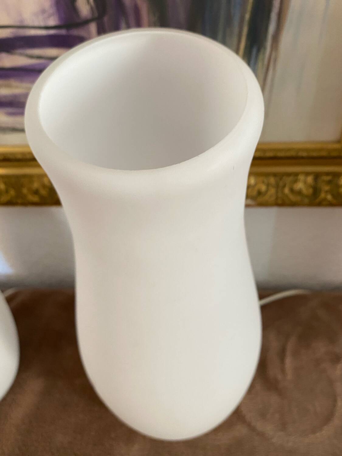 Paire de lampes en verre Mylonit Ikea 1990
