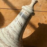 Large handcrafted bottle in glazed and marbled ceramic stoneware