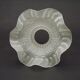 French vintage white opaque glass replacement shade with frilled edge.