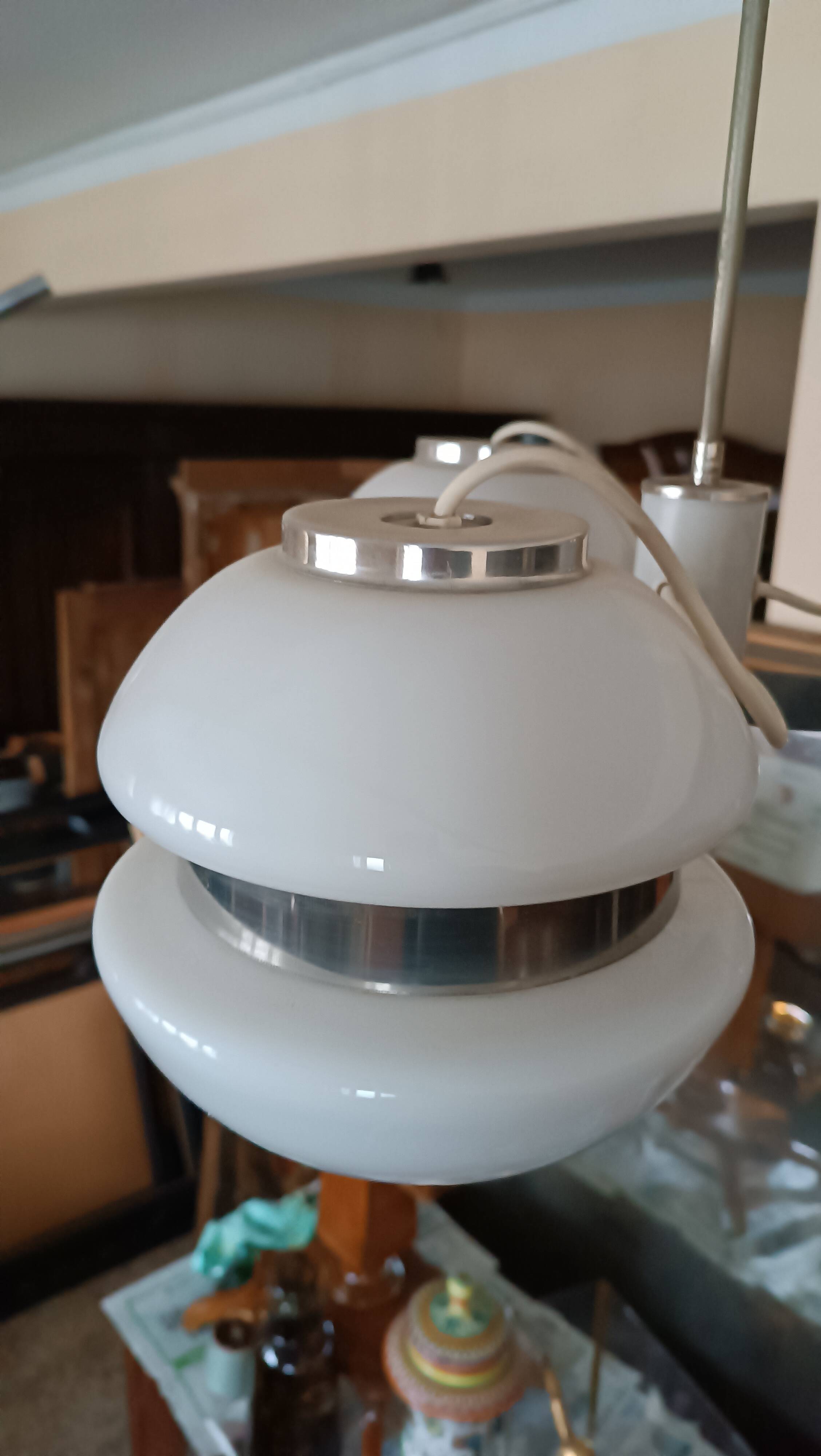 Lustre 4 lumières Gino Sarfatti pour Arteluce, vintage années 60