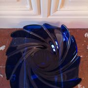 Beautiful large vintage cobalt blue glass bowl