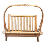 Rattan magazine rack