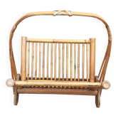 Rattan magazine rack