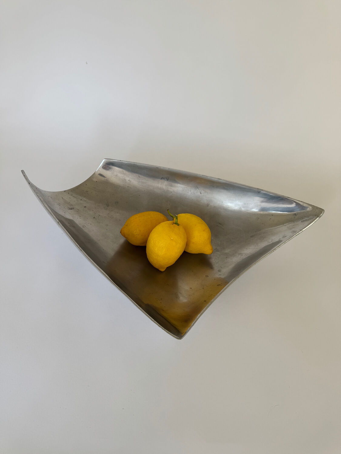 Vintage Modernist Large Aluminium Decoeative Bowl