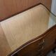 Vintage Italian Buffet in Walnut with Serpentine Front and Mirror Top