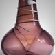 Monica Backström Art Glass Vase In Burgundy And White, For Kosta Boda