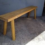 Bench 140 cm old solid wood with patina