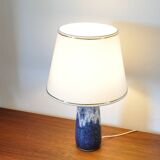 Glazed ceramic table lamp from Valholm, Denmark