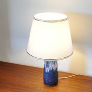 Glazed ceramic table lamp from Valholm, Denmark
