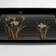 Lacquered plate "iris" 48 x 29 cm - japan 1970