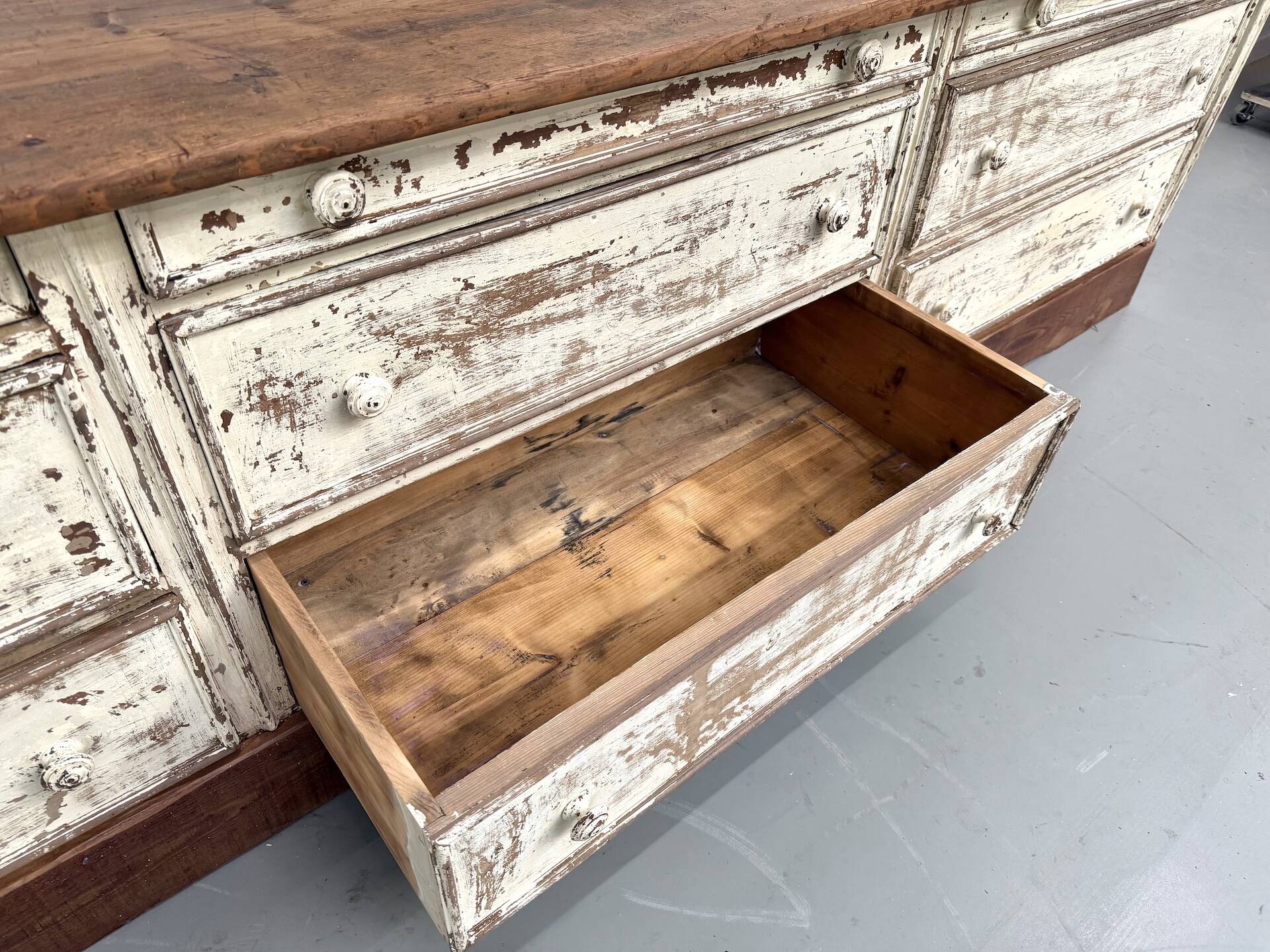 Large antique haberdashery cabinet, circa 1900