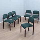 Vintage chrome and wood tubular chairs 1970s