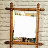 Vintage belle epoque bamboo mirror