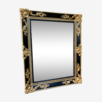 Old gilded mirror with leaf 71x88cm