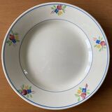 6 antique flat plates in Gien earthenware