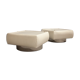 Pair of 70s white leather bedsides