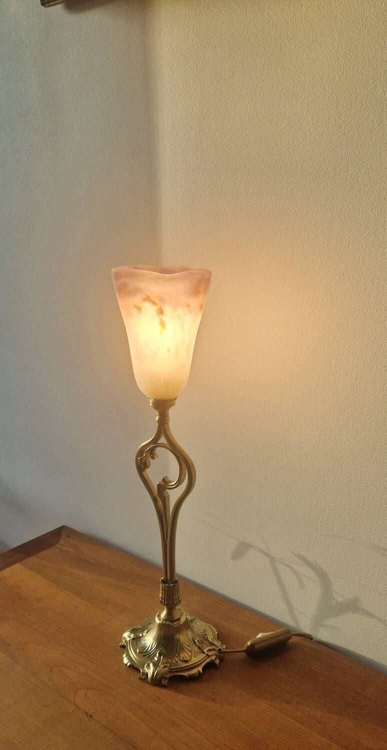 Art Nouveau style lamp by Müller Frères