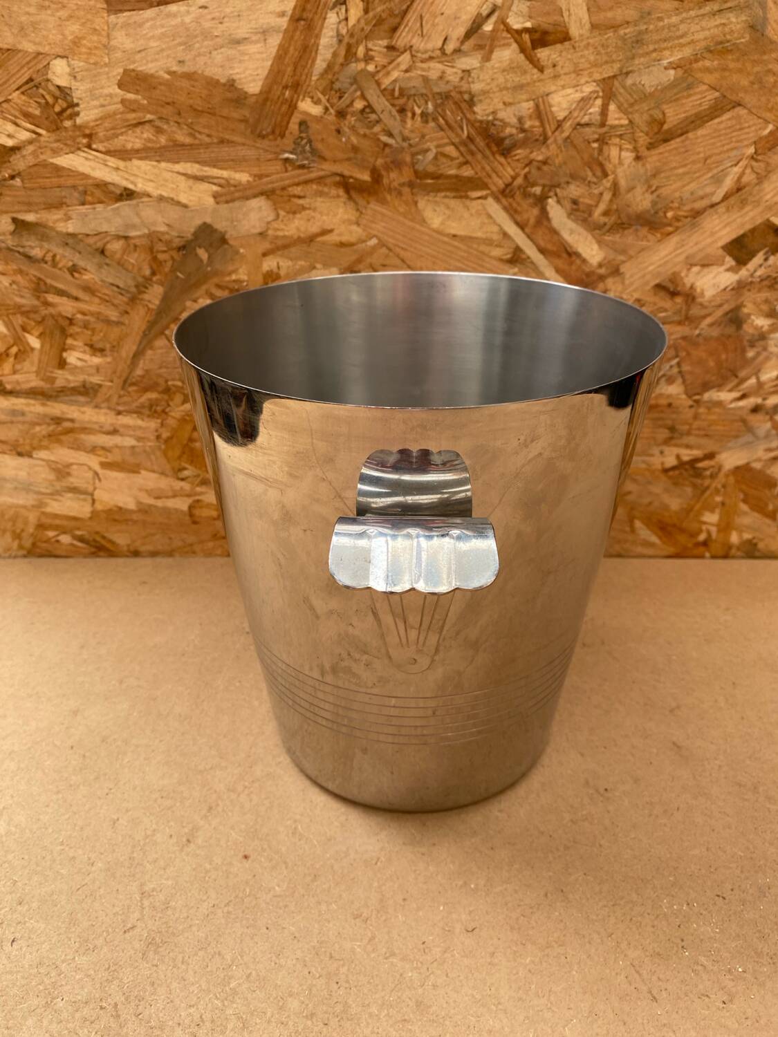 Old Champagne Ice Bucket Rémy LETANG Stainless Steel France Vintage