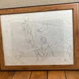 Sketch of a naked man