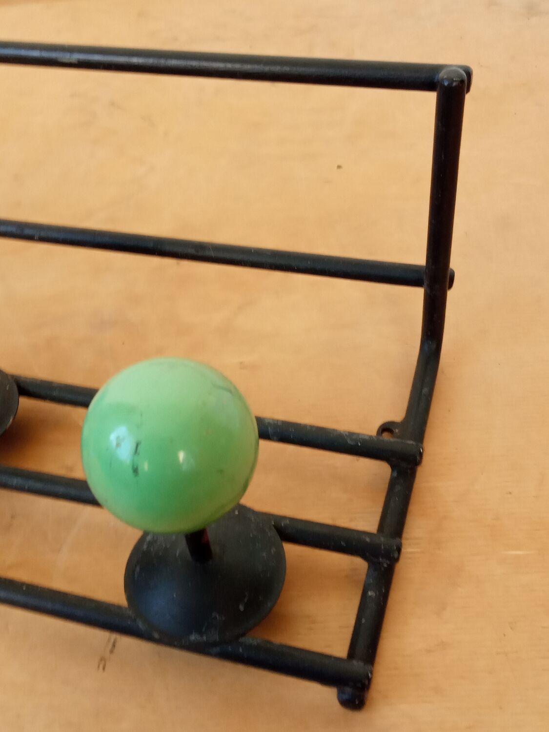 50s coat rack with multicolored balls