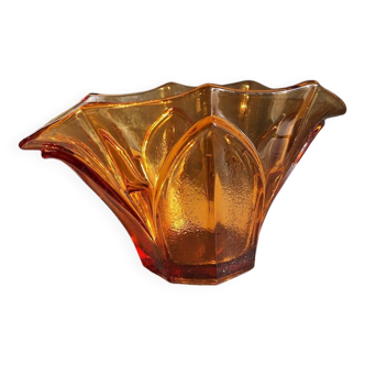 Art Deco Amber Glass Vase