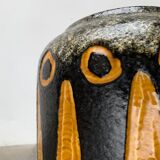 Brutalist sun vase in West German pottery WGP from the mid-century by Scheurich, 1960s.