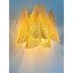 Sculptural Gold “Granigli” “Rondini” Murano Glass Wall Lamps in Modern Styl