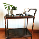 Rattan and smoked glass rolling service