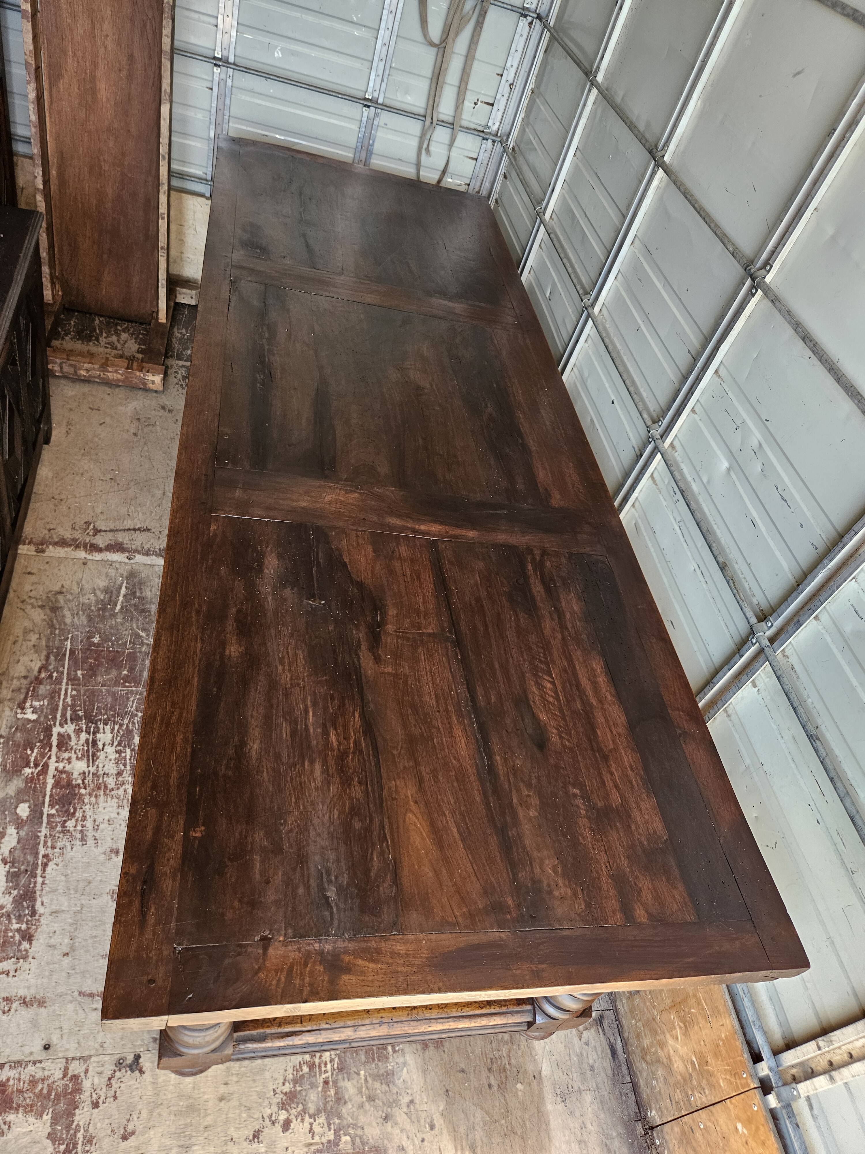Large 19th-century walnut table
