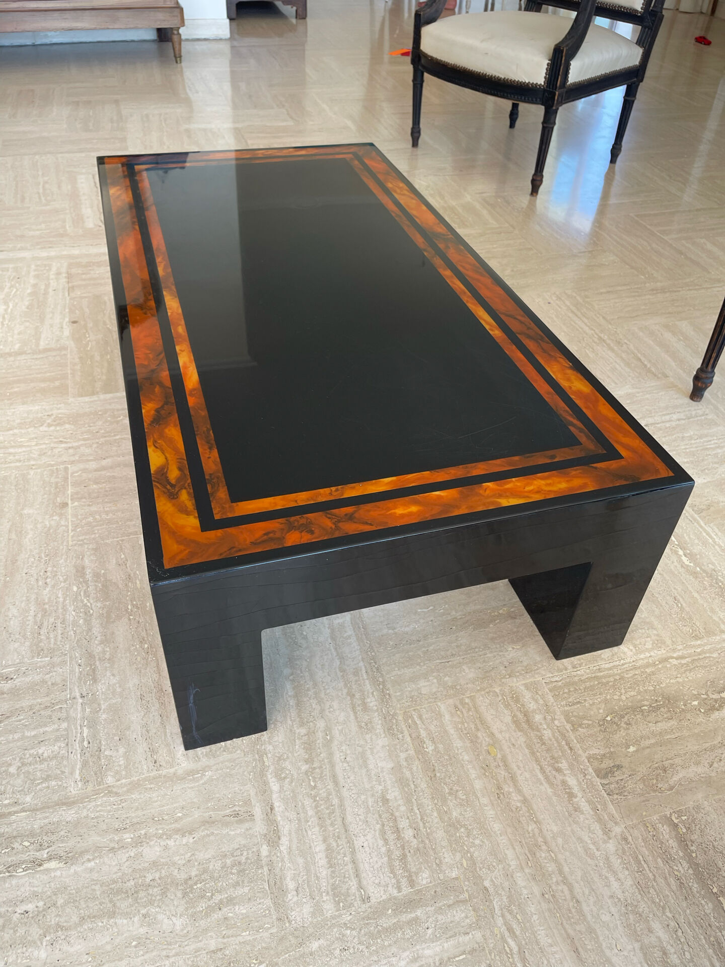 Table Basse Bois Laqué 70's