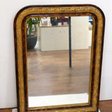 Large gold mirror and wood scale style 80x60