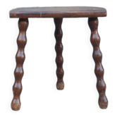 Solid wood tripod stool