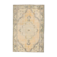 Classic faded yellow oushak rug 269x176cm