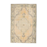 Classic faded yellow oushak rug 269x176cm