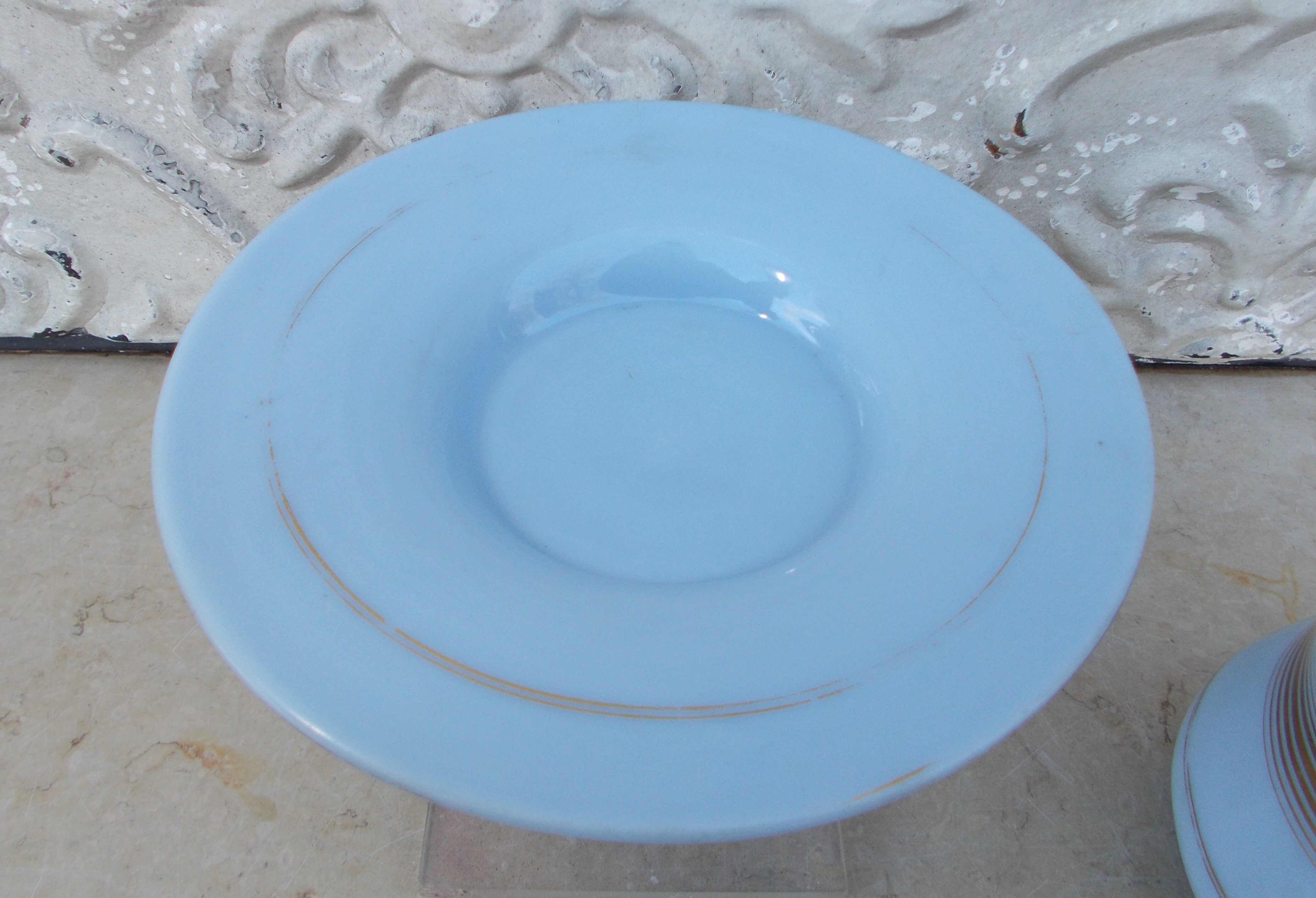 Blue opaline XIXth night water service