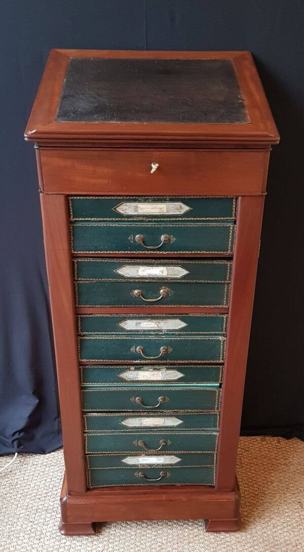 Meuble de rangement, cartonnier en acajou