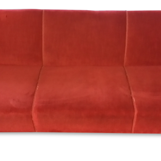 Canapé convertible Daybed sofa années 50/60 rouge cliclac