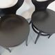 Set of 4 vintage Mouette chairs by Baumann in black wood from the 1960s.