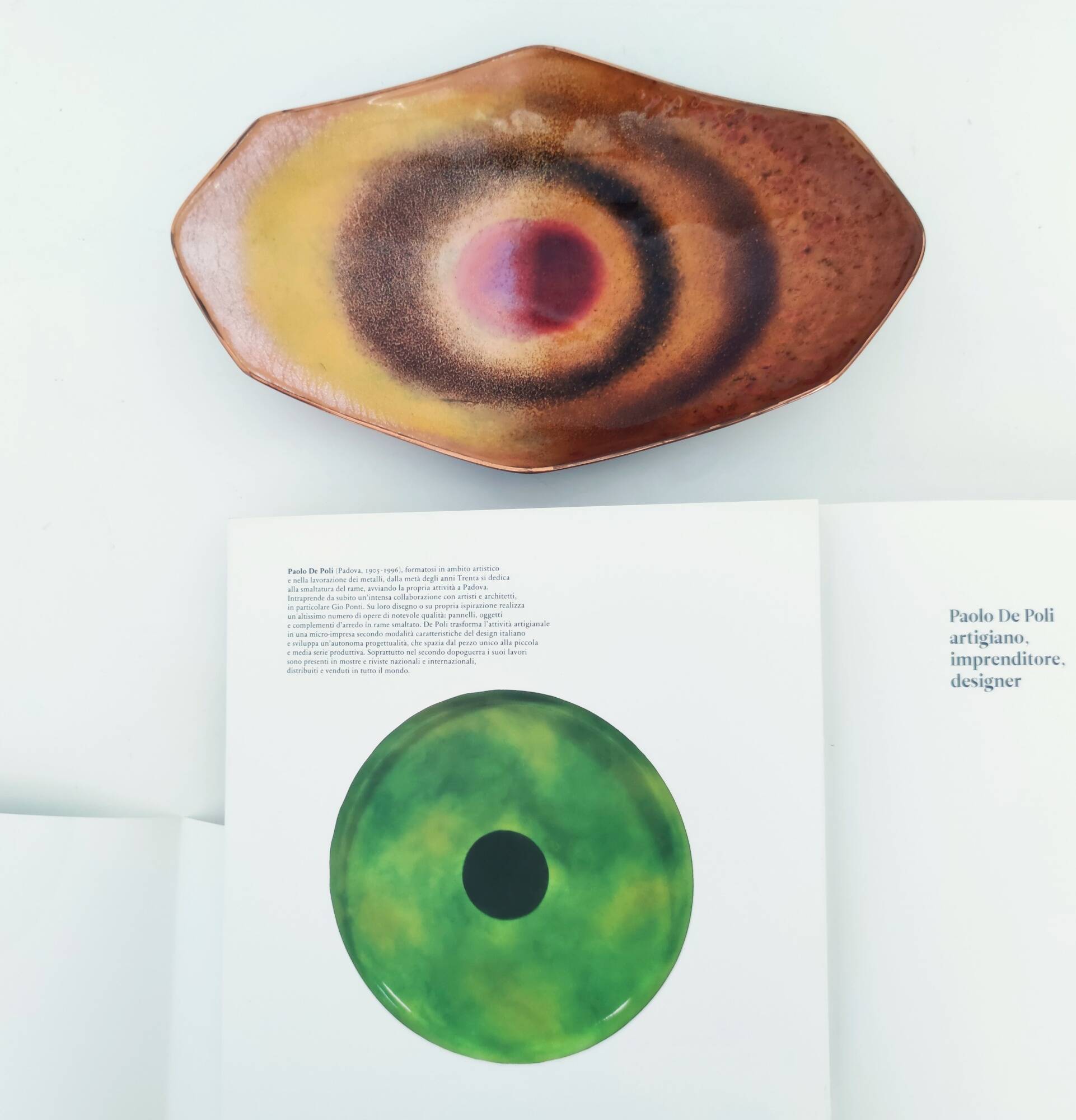 Enameled Copper Vide-Poche / Decorative Bowl Ascribable to Paolo De Poli