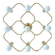 Large Space Age gilded ceiling light from Leola