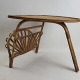 Rattan magazine door table