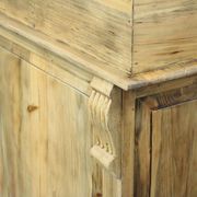 Industrial style bar counter in solid wood and metal top 180cm