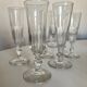 Set of 6 assorted 19th century flat-sided crystal champagne coupes