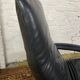 Jori black leather relax armchair from the 80s