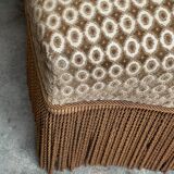 Fauteuil crapaud vintage en velours chocolat