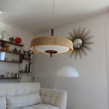 Temde suspension in sisal and teak circa 1960