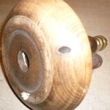 Turned wooden lamp base.