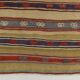Red & Cream Striped Kilim Rug, 150x260Cm